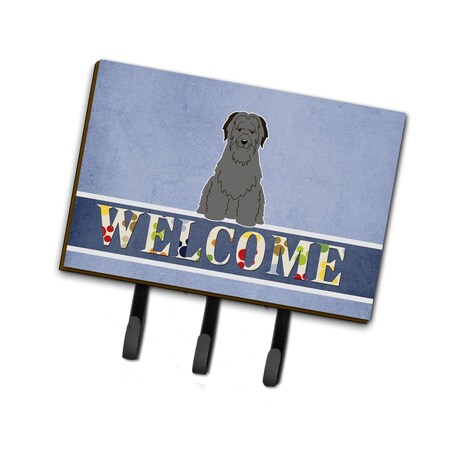 Carolines Treasures Briard Black Welcome Leash or Key Holder BB5662TH68